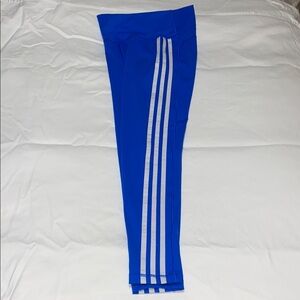 adidas Blue Leggings with White Stripes